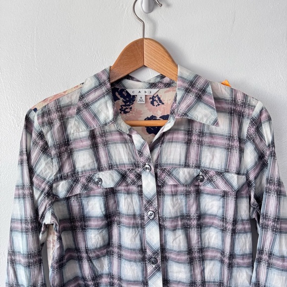 Cabi two pattern button down top Size Small - Picture 2 of 5